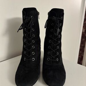 Coach black Suede Lace-Up Ankle Boots